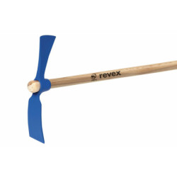 Pioche-hache œil rond 2 500 g avec manche frêne