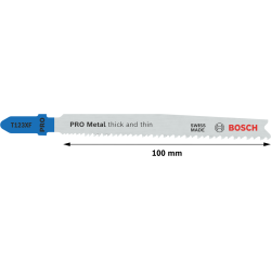 Lame scie sauteuse Bosch métal T123X blister de 5