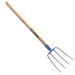 Fourche à fumier standard à douille 4 dents 30 cm avec manche pomme