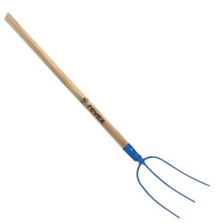 Fourche à foin à douille 3 dents 30 cm avec manche