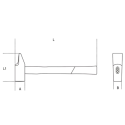 Marteau de mécanicien en fibre tête rivoir 1370FT - 28mm