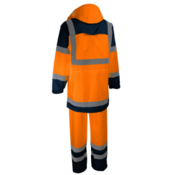 Ensemble de pluie haute visibilité orange VILO
