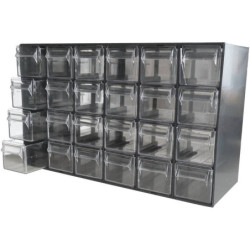 CASIER RANG PLAST 37x14x22 24 TIROIRS