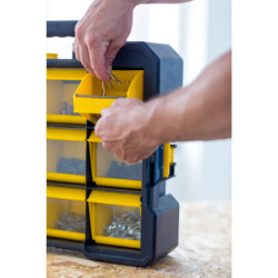 Caisse organiseur FLIP BINS FATMAX 12 compartiments