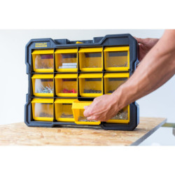 Caisse organiseur FLIP BINS FATMAX 12 compartiments