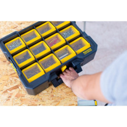 Caisse organiseur FLIP BINS FATMAX 12 compartiments