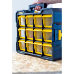 Caisse organiseur FLIP BINS FATMAX 12 compartiments