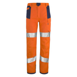 Pantalon haute visibilité IRIS orange et marine