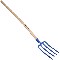 Fourche à bêcher à douille 4 dents 30 cm avec manche pomme
