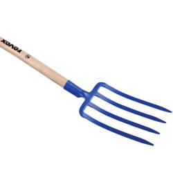 Fourche à bêcher à douille 4 dents 30 cm avec manche pomme