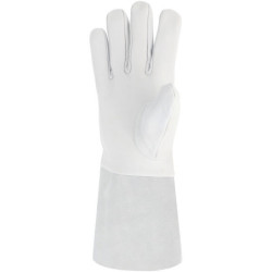 Gant cuir soudeur agneau manchette croûte 14cm S/C CAGN106