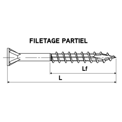 Vis ROCKET parquet étoile 3.5x45mm zingué boîte de 500