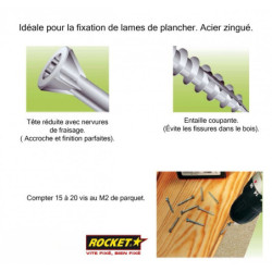 Vis ROCKET parquet étoile 3.5x55mm zingué boîte de 500