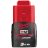 Batterie 12V 3AH rouge lithium M12 B3