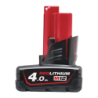 Batterie 12V 4AH rouge lithium M12 B4
