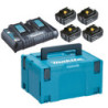 Pack 198091-4 4xBL1860b type de chargeur DC18RD Makpac