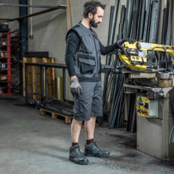 Gilet sans manche TROWEL gris et noir