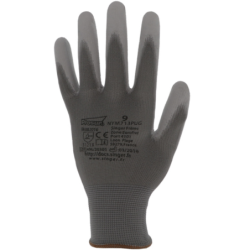 Gants polyester PU gris NYM713PU