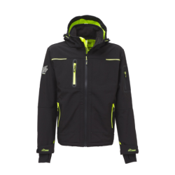 Veste de travail softshell SPACE noir jaune