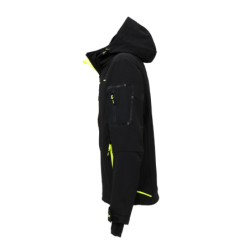 Veste de travail softshell SPACE noir jaune