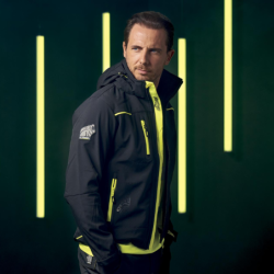 Veste de travail softshell SPACE noir jaune