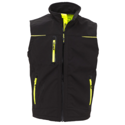Gilet sans manches softshell UNIVERSE noir jaune