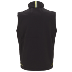 Gilet sans manches softshell UNIVERSE noir jaune