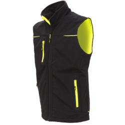 Gilet sans manches softshell UNIVERSE noir jaune