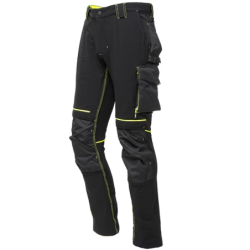 Pantalon de travail ATOM noir et jaune