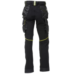 Pantalon de travail ATOM noir et jaune