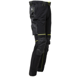 Pantalon de travail ATOM noir et jaune