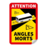 PANNEAU ADHESIF 25x17CM ANGLES MORTS POUR BUS