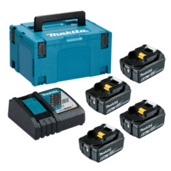 Pack 198140-7 4xBL1860b type de chargeur DC18RC Makpac