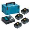Pack 198140-7 4xBL1860b type de chargeur DC18RC Makpac