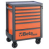 Servante mobile à 7 tiroirs RSC24/7 grise/orange