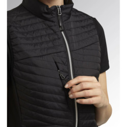 Veste sans manches noire femme