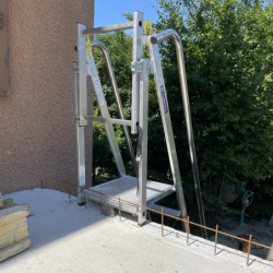 Échelle d'accès dalle de chantier 8+7 marches
