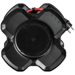 Enrouleur de câble 10 m 3x1,5 mm 3 prises + 1 USB