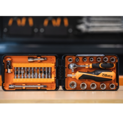Coffret cliquet 1/4 900 C39 11 douilles 6 pans, 21 embouts et 7 accessoires