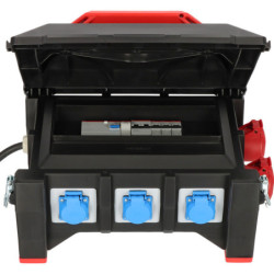 Coffret électrique 16 A / 6 modules + 2 prises triphasées