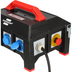 Coffret électrique 16 A / 6 modules + 2 prises triphasées