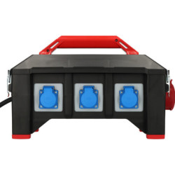Coffret électrique 16 A / 6 modules + 2 prises triphasées