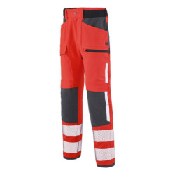 Pantalon haute visibilité TWIST rouge fluo