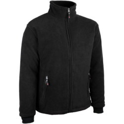 Veste polaire doublée zippée POLNOIR noire