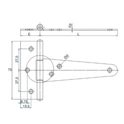 PENTURE ANGLAISE EPAISSEUR 2,0 L200mm NOIR