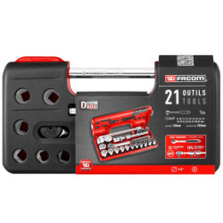 Coffret clé à cliquet + douilles 21 pièces S.161DBOX