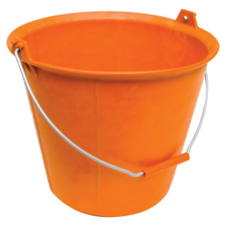 Seau renforcé à ergots 11 litres couleur fluorescente