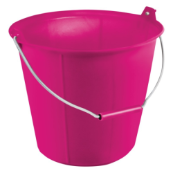 Seau renforcé à ergots 11 litres couleur fluorescente