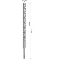 Foret béton PRO SDS plus-5X 18x250x300