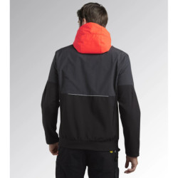 Veste Softshell HYBRID noire et orange